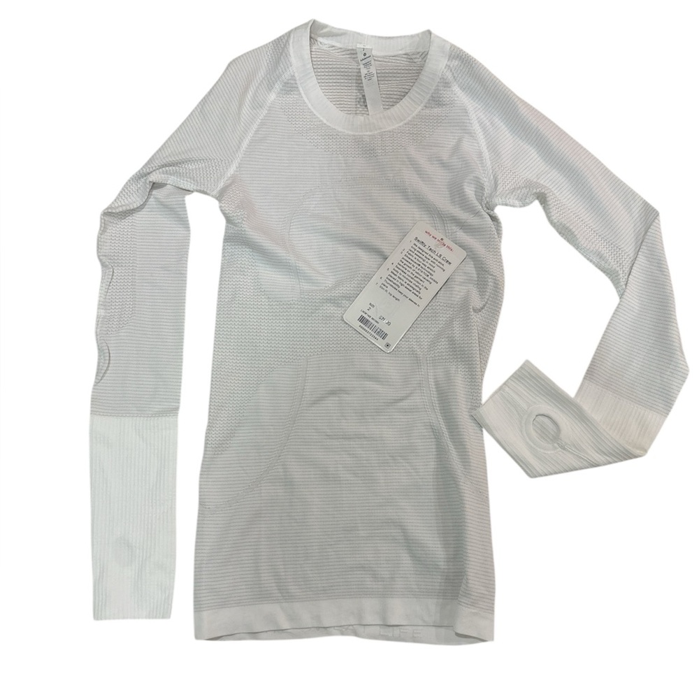 Lululemon Athletica White Swiftly Tech Long Sleeve Crew